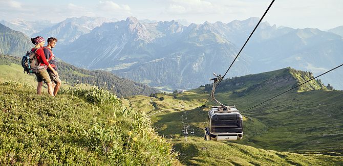 Cable cars in the surrounding area.