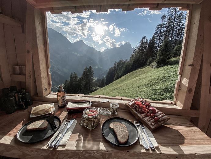 Tipp: Raclette im Hochstand für unsere Gäste