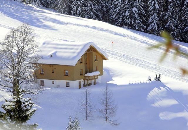 Alpen-Appartment Doris/Dorfabfahrt im Hintergrund