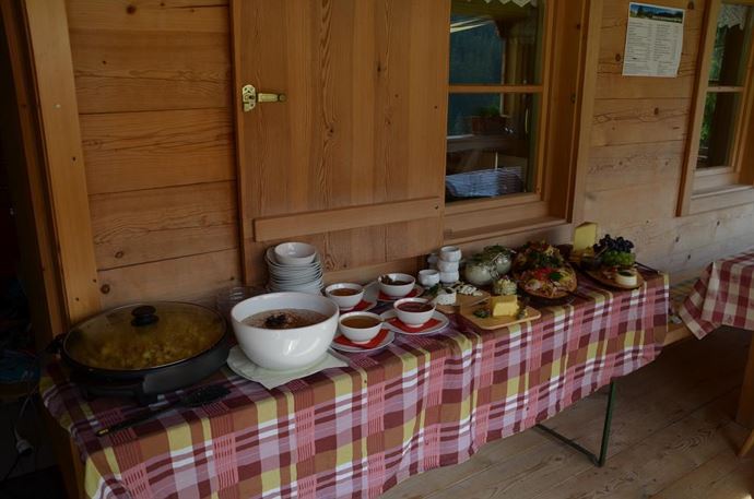 Alpenblick-Bergfrühstück