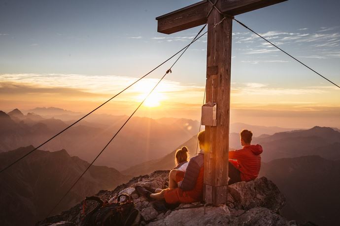 Sonnenuntergang in Warth-Schröcken